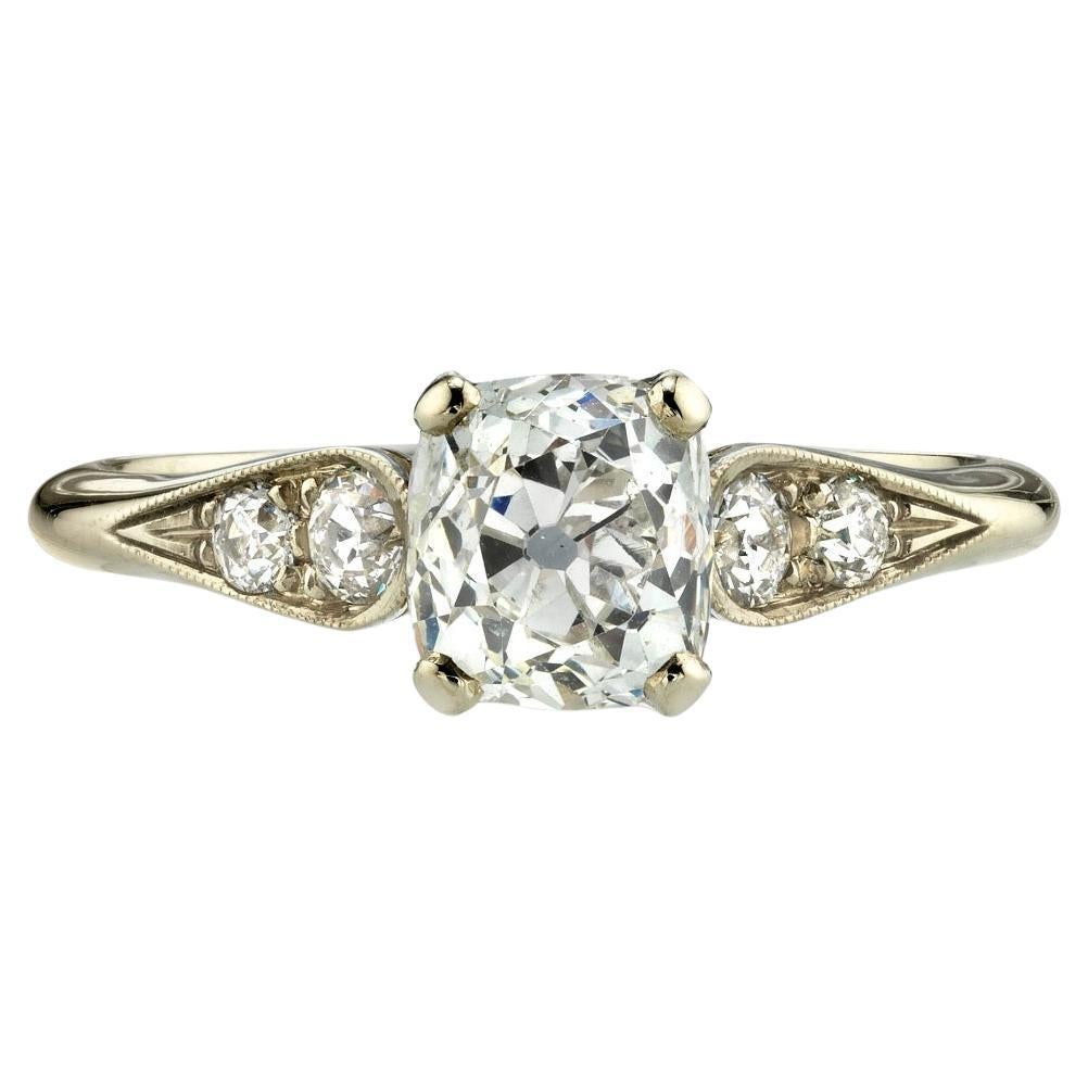 Handcrafted Amanda Cushion Cut Diamond Ring by Single Stone For Sale
