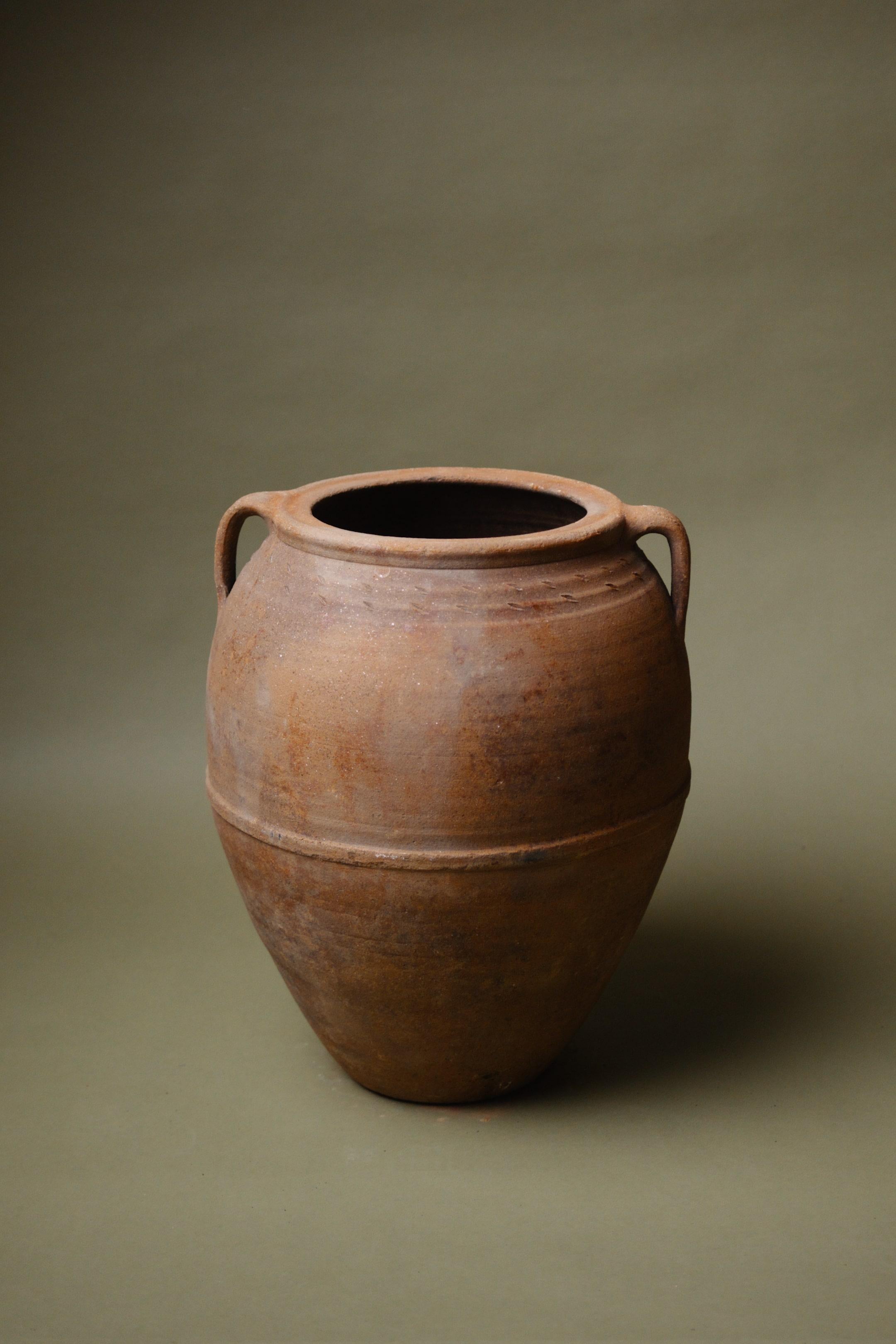 Handcrafted Anatolian Rustic Earthenware Storage Vessel For Sale 4