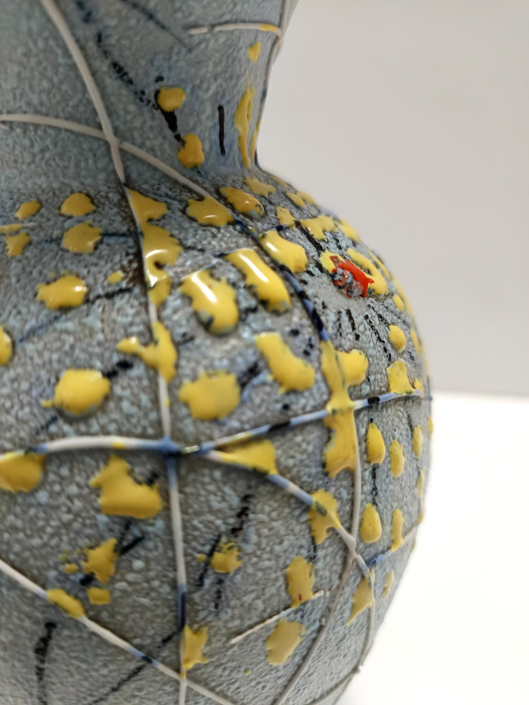 Vaso in ceramica multicolore, realizzato e dipinto a mano da Fanciullacci, Italia in vendita 3