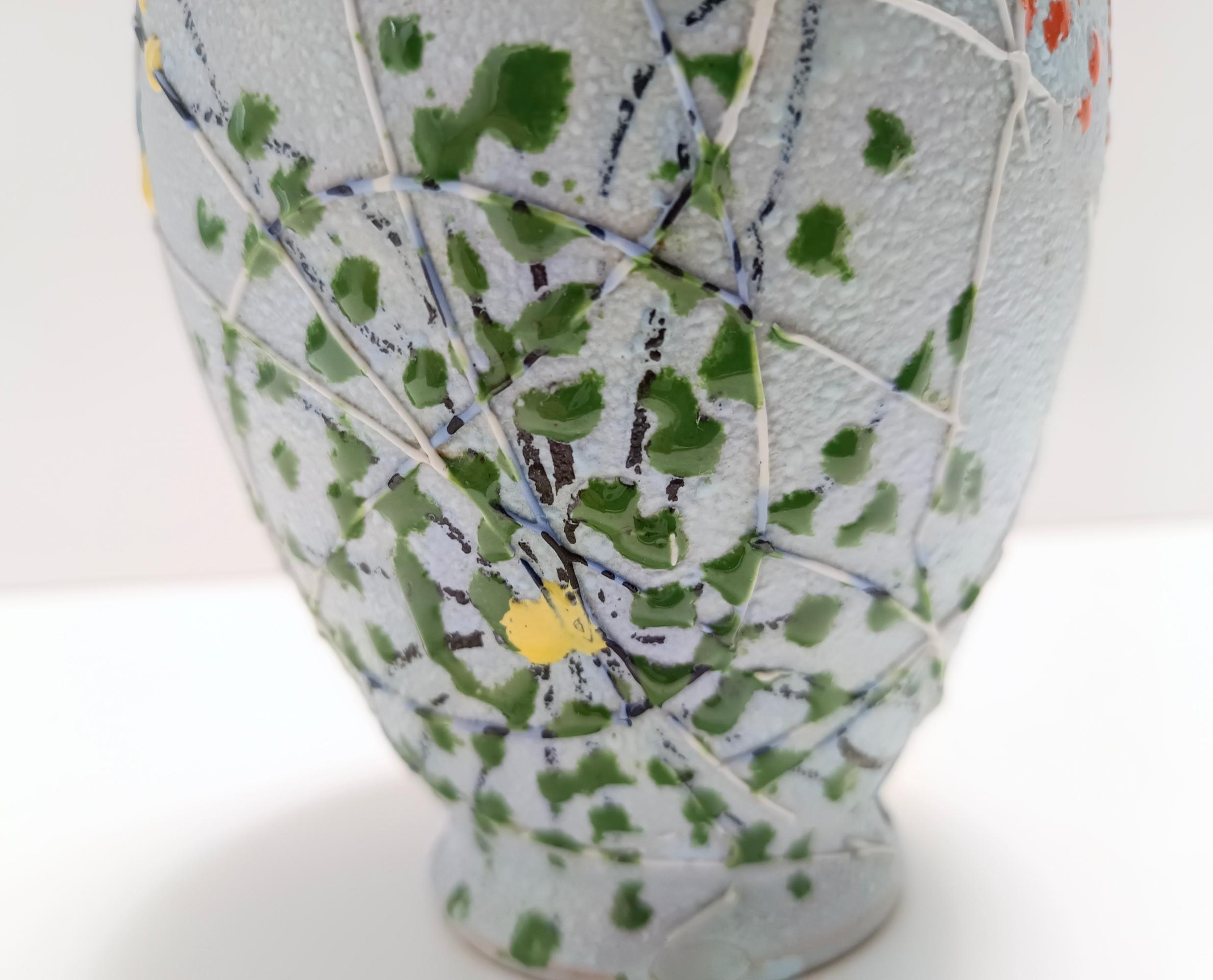 Vaso in ceramica multicolore, realizzato e dipinto a mano da Fanciullacci, Italia in vendita 1