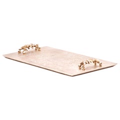 Handcrafted and Polished Cast Bronze Bar Tray