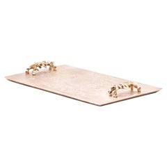 Handcrafted and Polished Cast Bronze Bar Tray