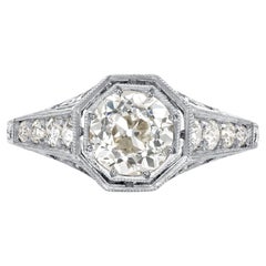 Handcrafted Anna Antique Cushion Cut Diamond Ring by Single Stone