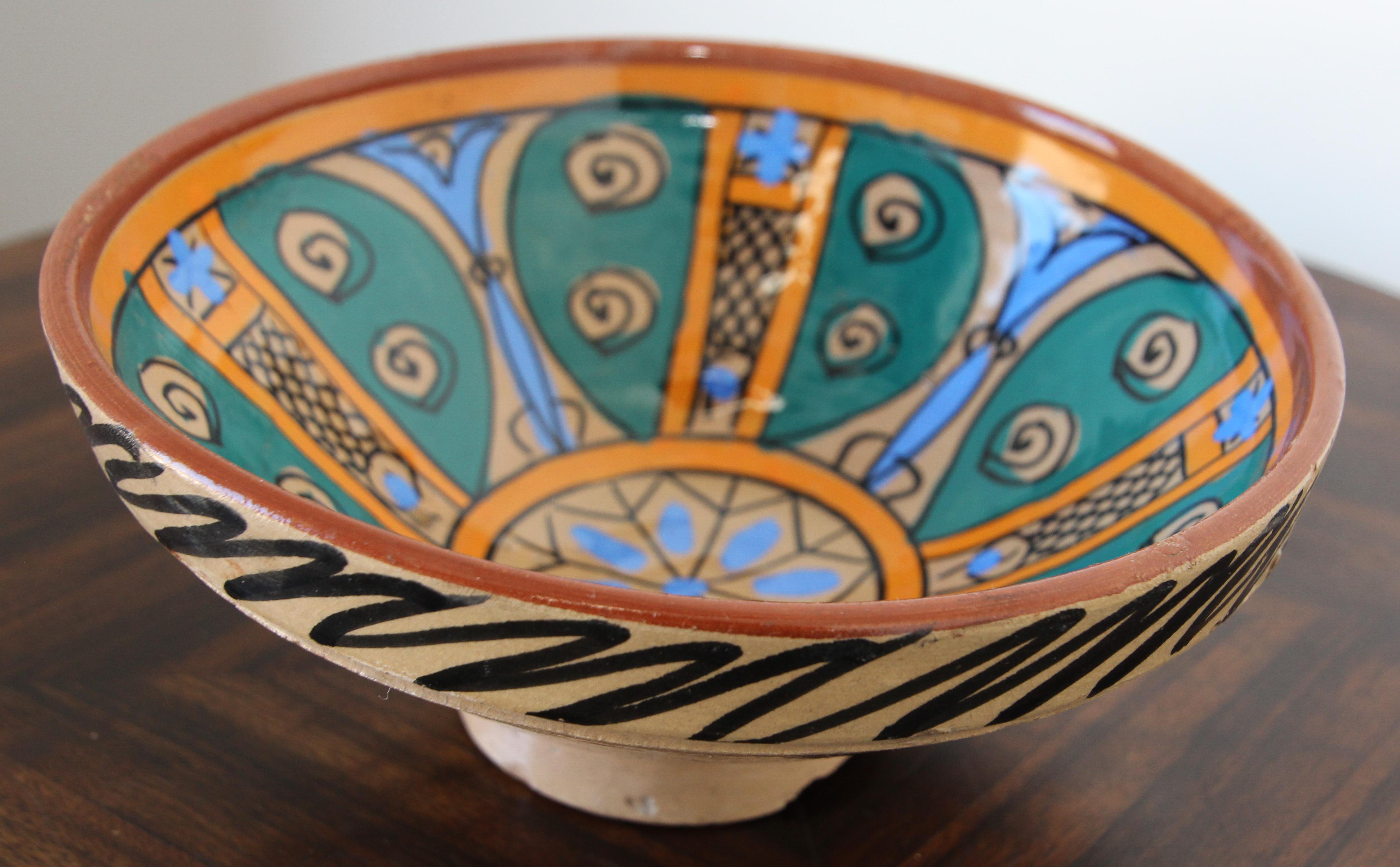 Handcrafted Antique Moroccan Couscous Bowl from Fez, 19th Century For Sale 11