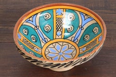 Handcrafted Antique Moroccan Couscous Bowl from Fez, 19th Century
