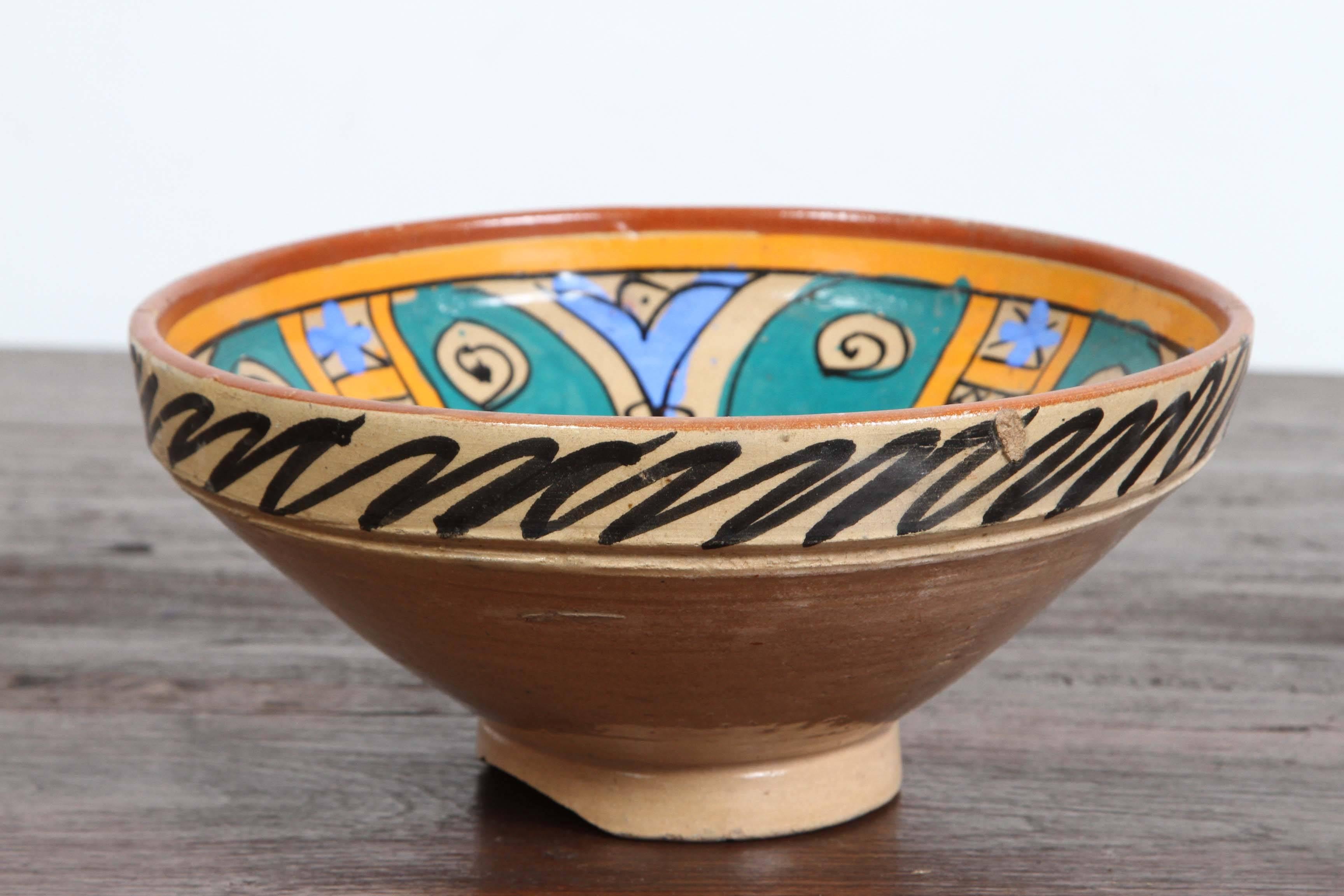 Handcrafted Antique Moroccan Couscous Bowl from Fez, 19th Century For Sale 2