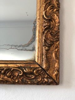 Handcrafted Antique Rococo Full-Length Mirror Belgium, 1900