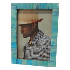 Handcrafted Aqua Picture Frame