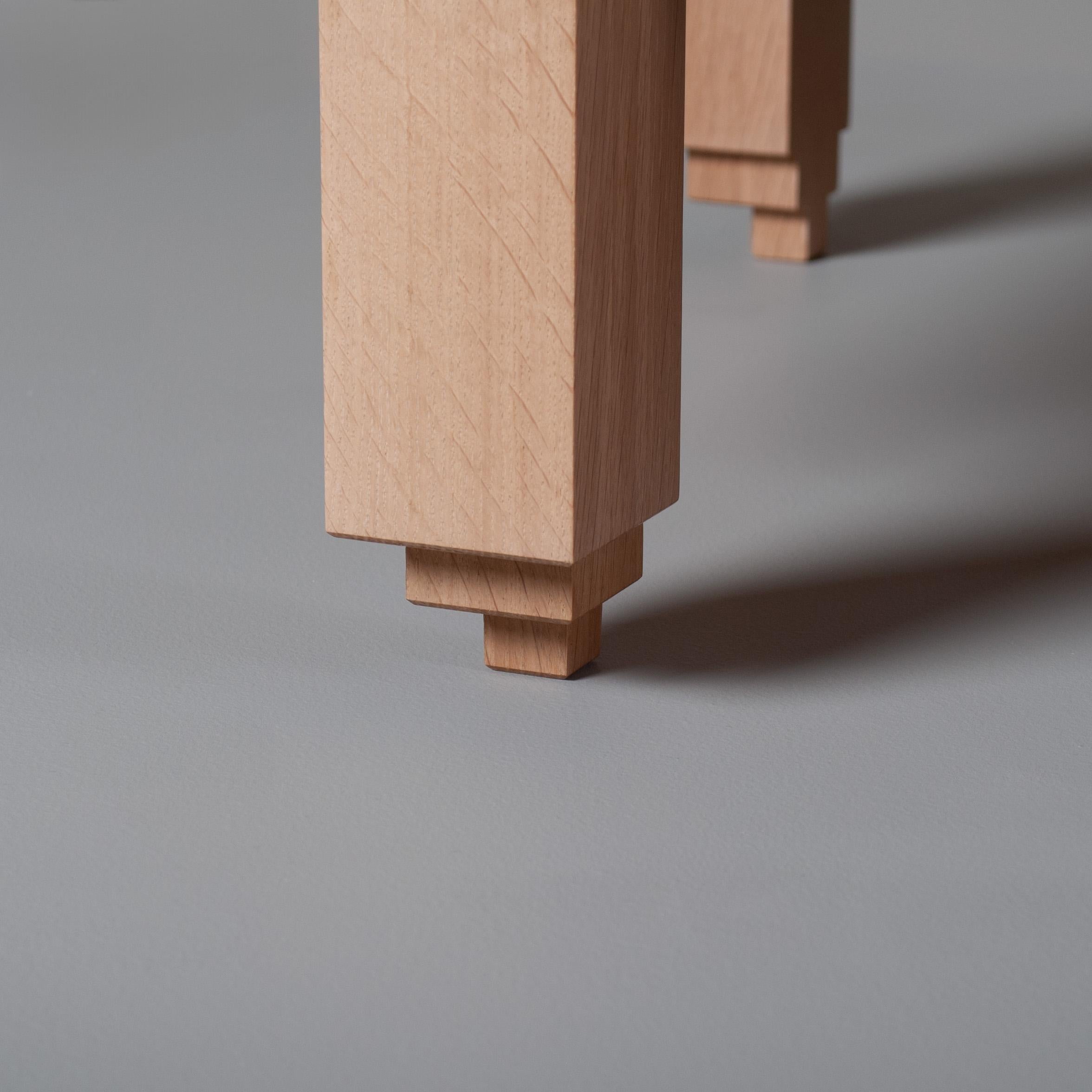 Handcrafted Architectural English Oak Table For Sale 3