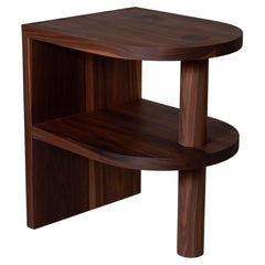 Handcrafted Architectural Walnut End Table