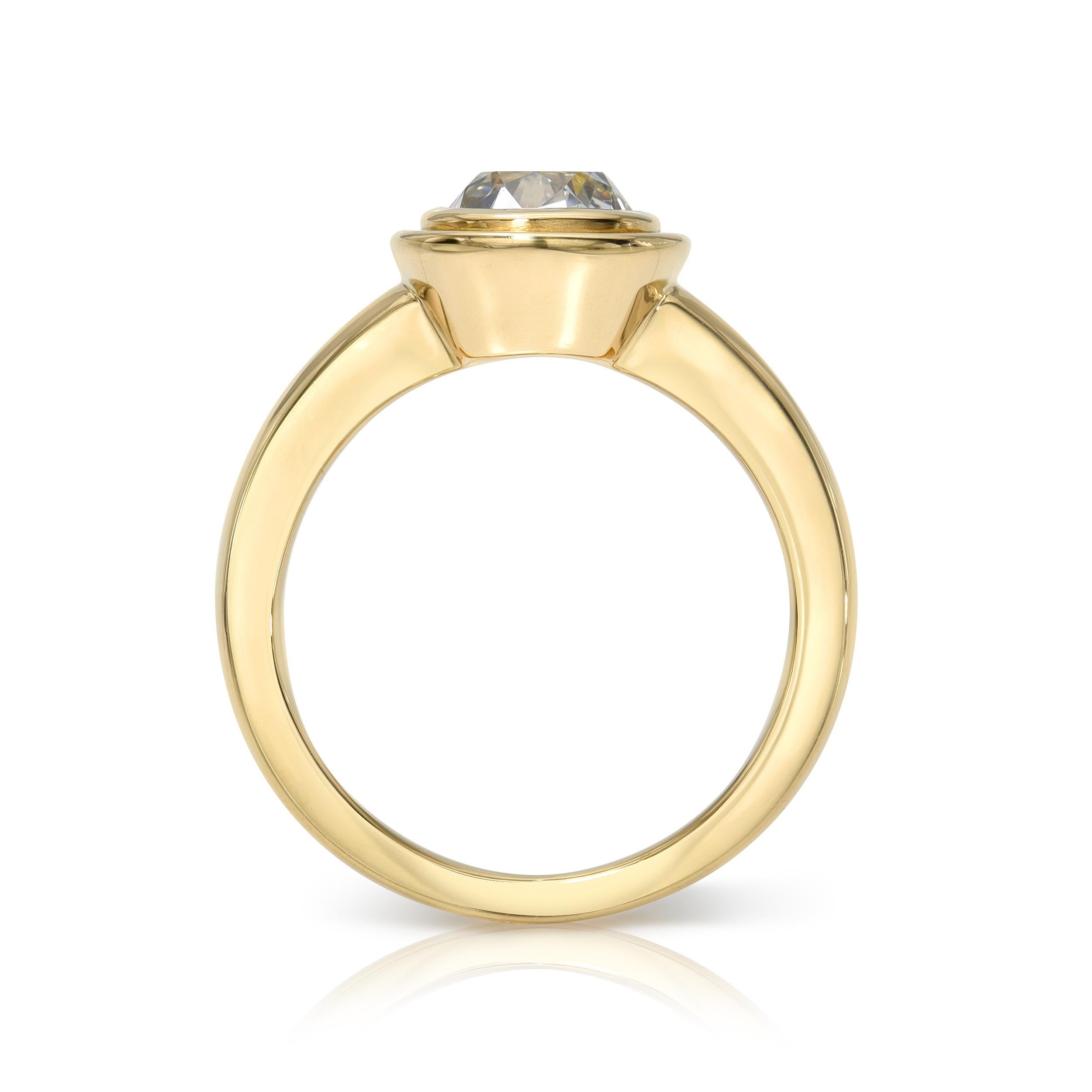 Handgefertigter Aria-Diamantring mit antikem Kissenschliff von Single Stone im Zustand „Neu“ im Angebot in Los Angeles, CA