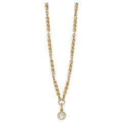 Handcrafted Arielle Drop Rose Cut Diamond Necklace by Single Stone