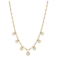 Handcrafted Arielle Fringe Rose Cut Diamond Necklace by Single Stone