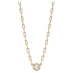 Handcrafted Arielle Rose Cut Diamond Necklace by Single Stone