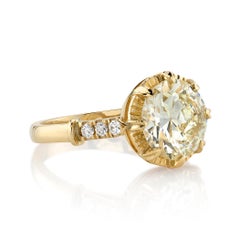 Handcrafted Arielle Old European Cut Diamond Ring by Single Stone