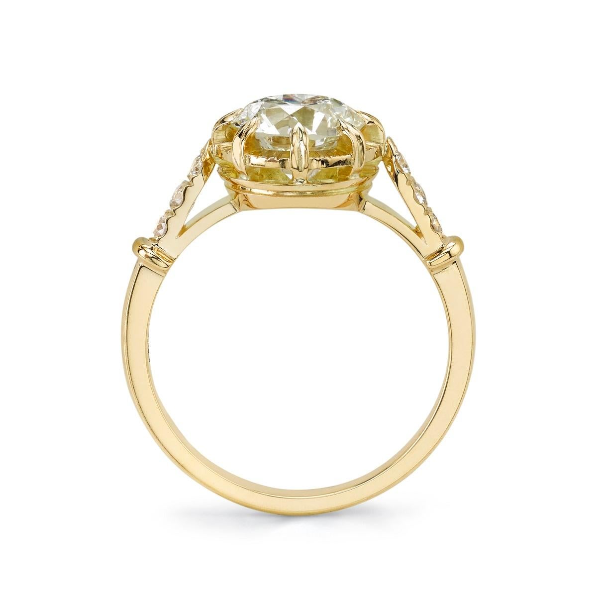 Handgefertigter Arielle-Diamantring mit alteuropäischem Schliff von Single Stone (Alteuropäischer Schliff) im Angebot
