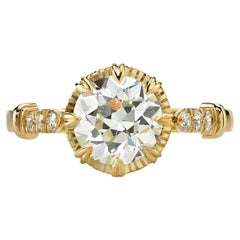 Handgefertigter Arielle-Diamantring mit alteuropäischem Schliff von Single Stone