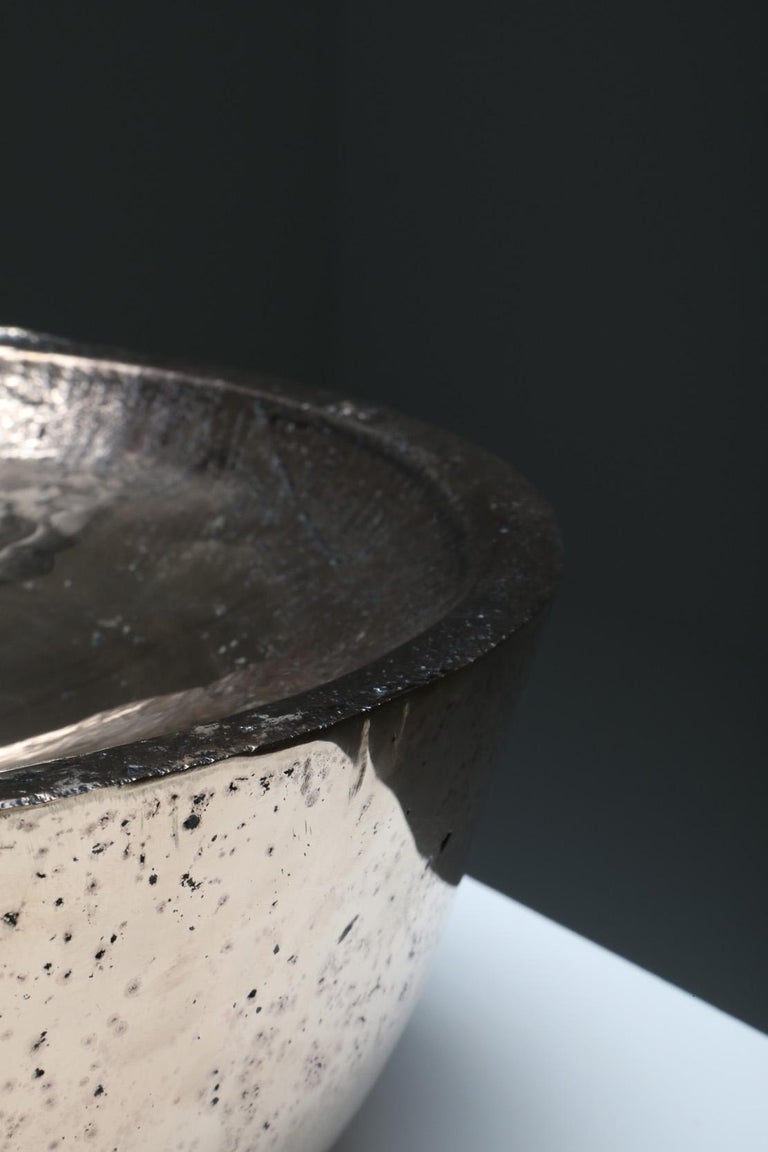Contemporary Brutalist Arno Declercq Bronze Bowl For Sale
