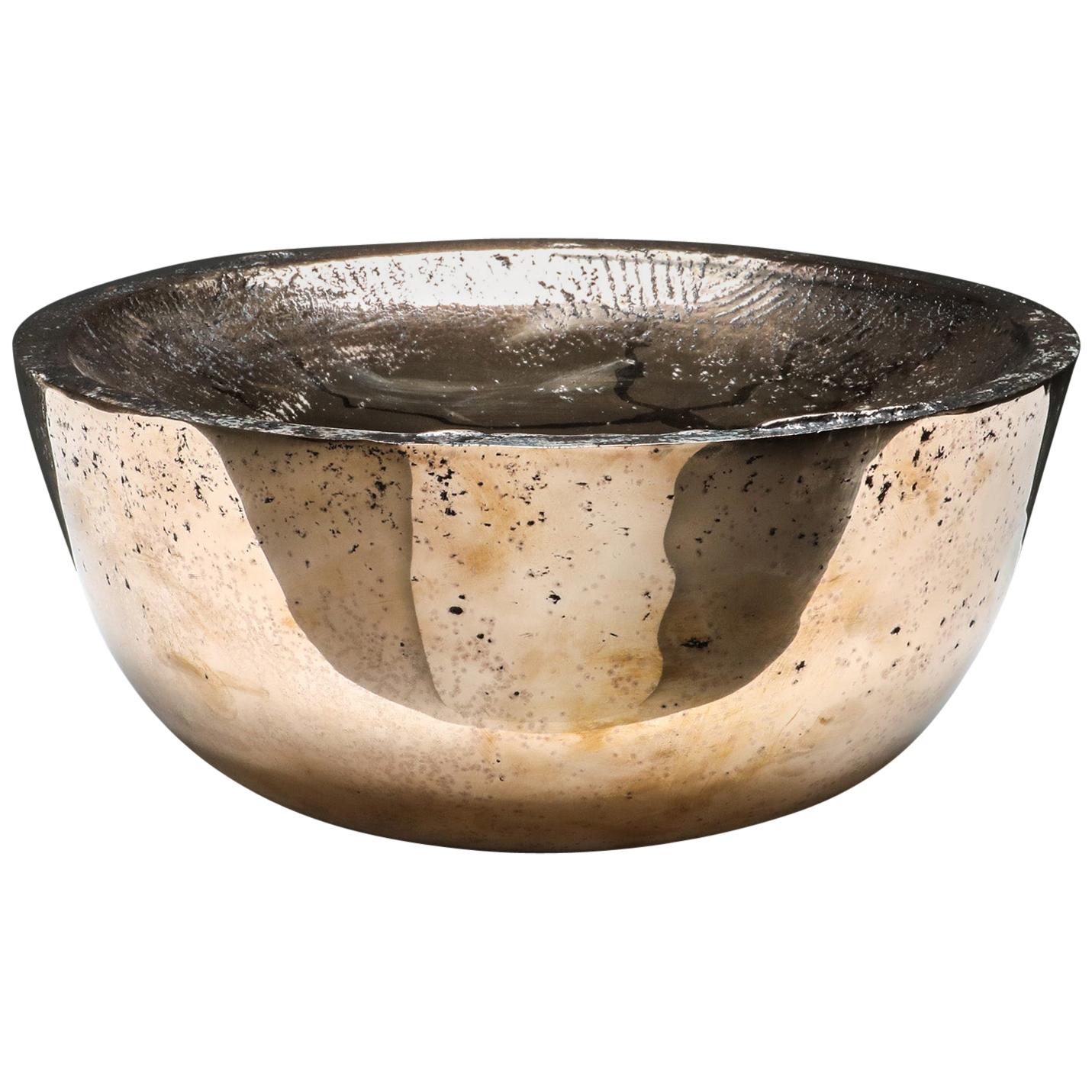 Brutalist Arno Declercq Bronze Bowl For Sale