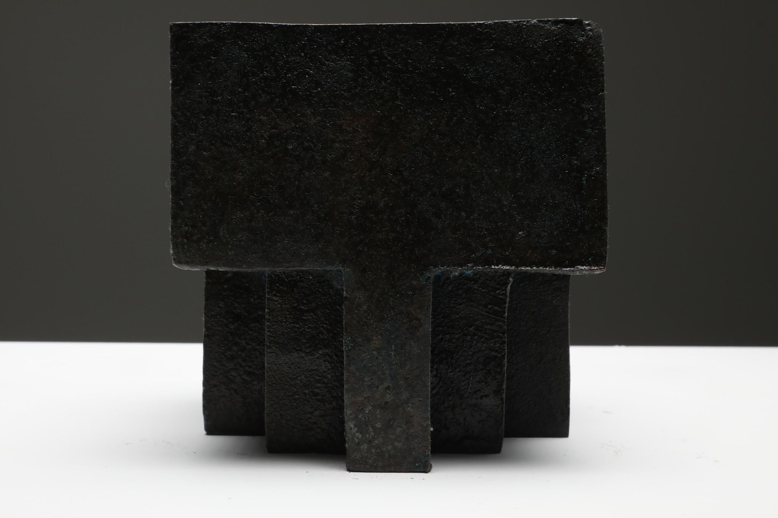 Contemporary Arno Declercq Bronze Cross Pots 5
