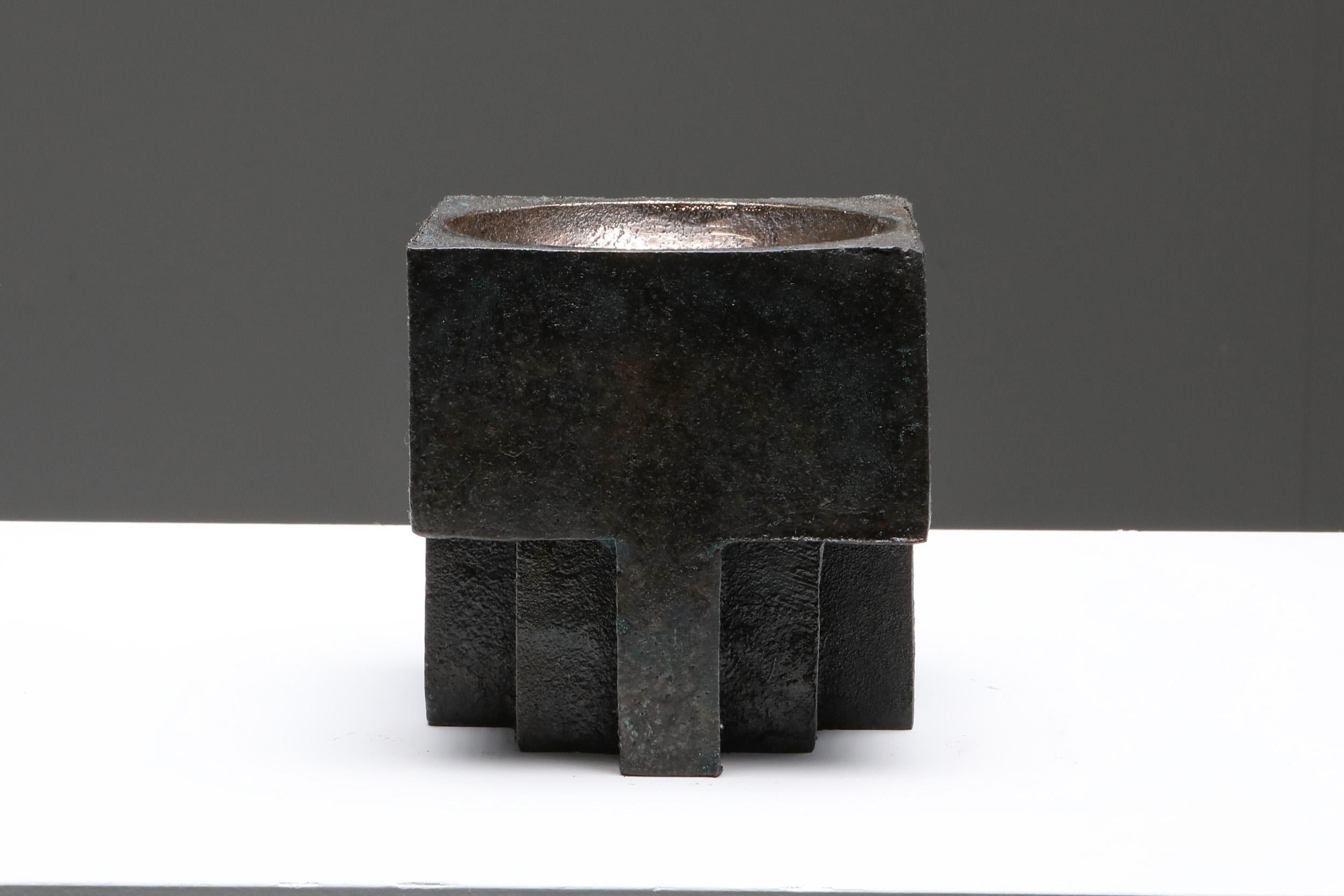 Contemporary Arno Declercq Bronze Cross Pots 3