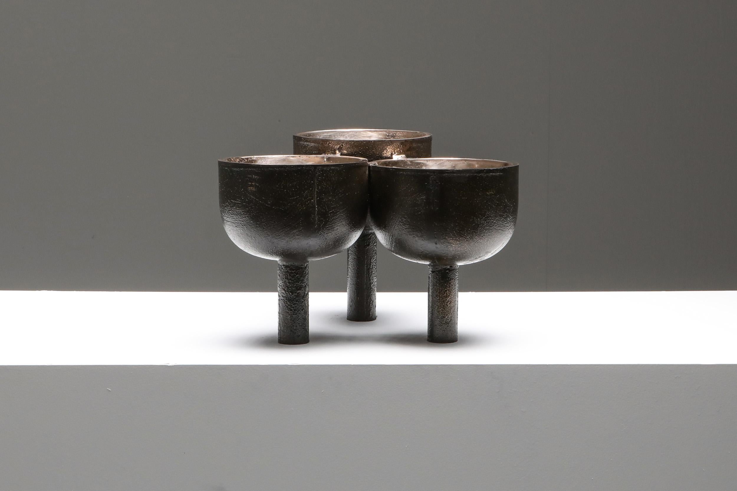 Belgian Collectible design Arno Declercq Bronze Triple Tray 2.0