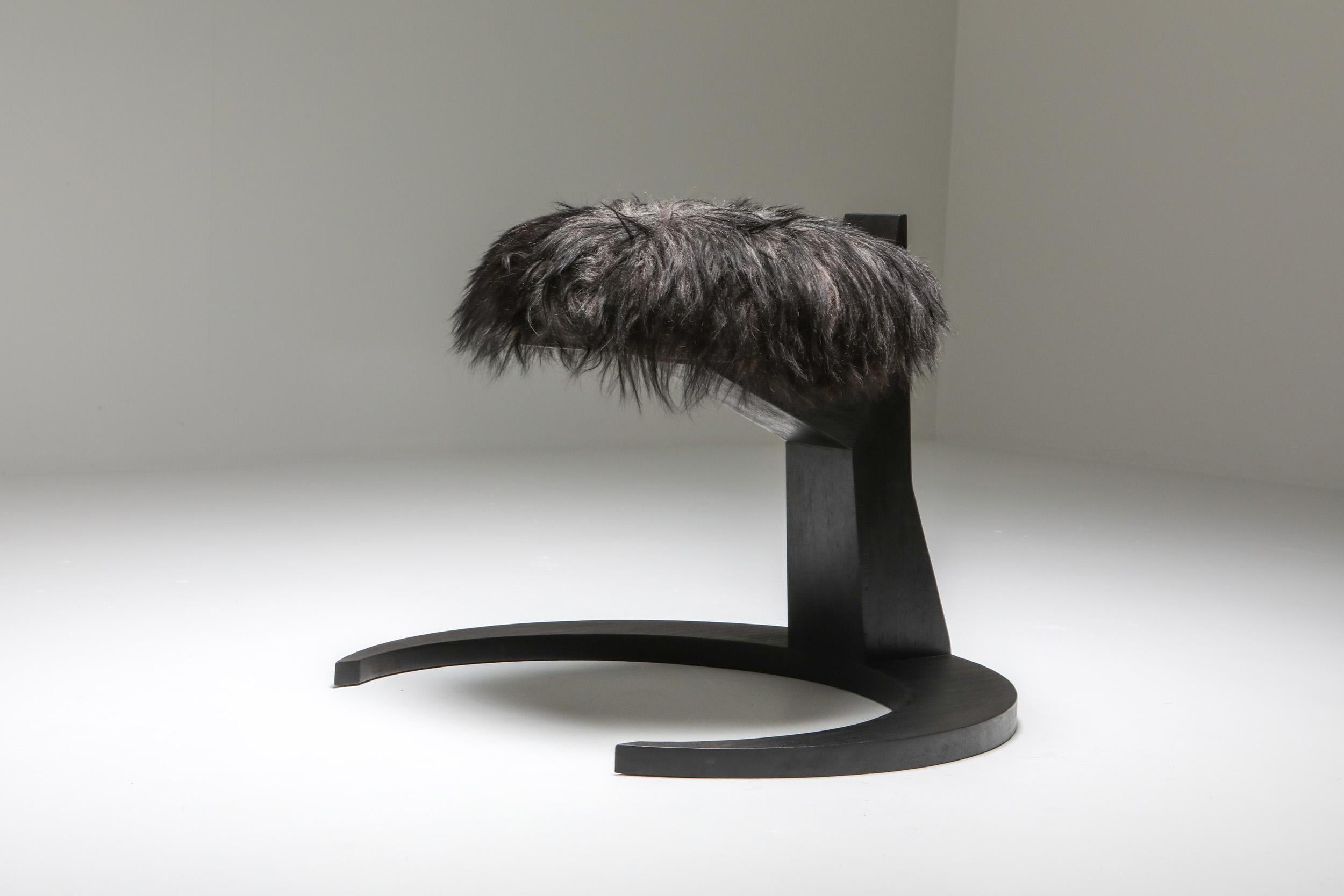 Belgian Black Collectible design Arno Declercq Hevioso Stool