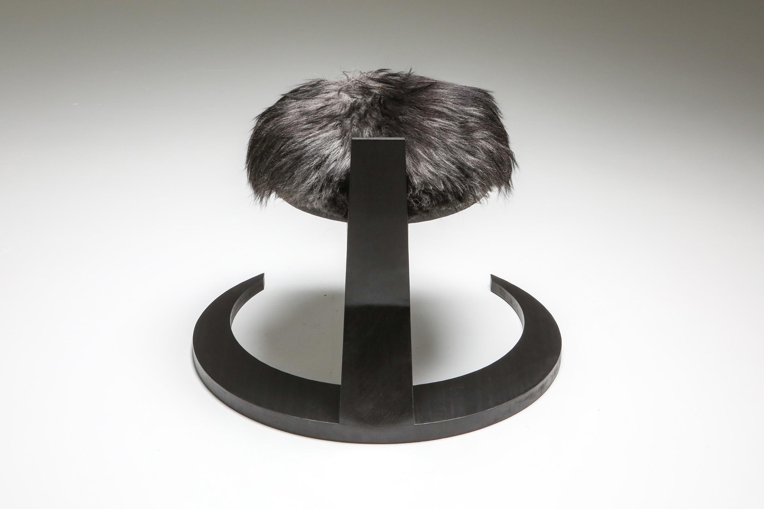 Black Collectible design Arno Declercq Hevioso Stool In New Condition In Antwerp, BE