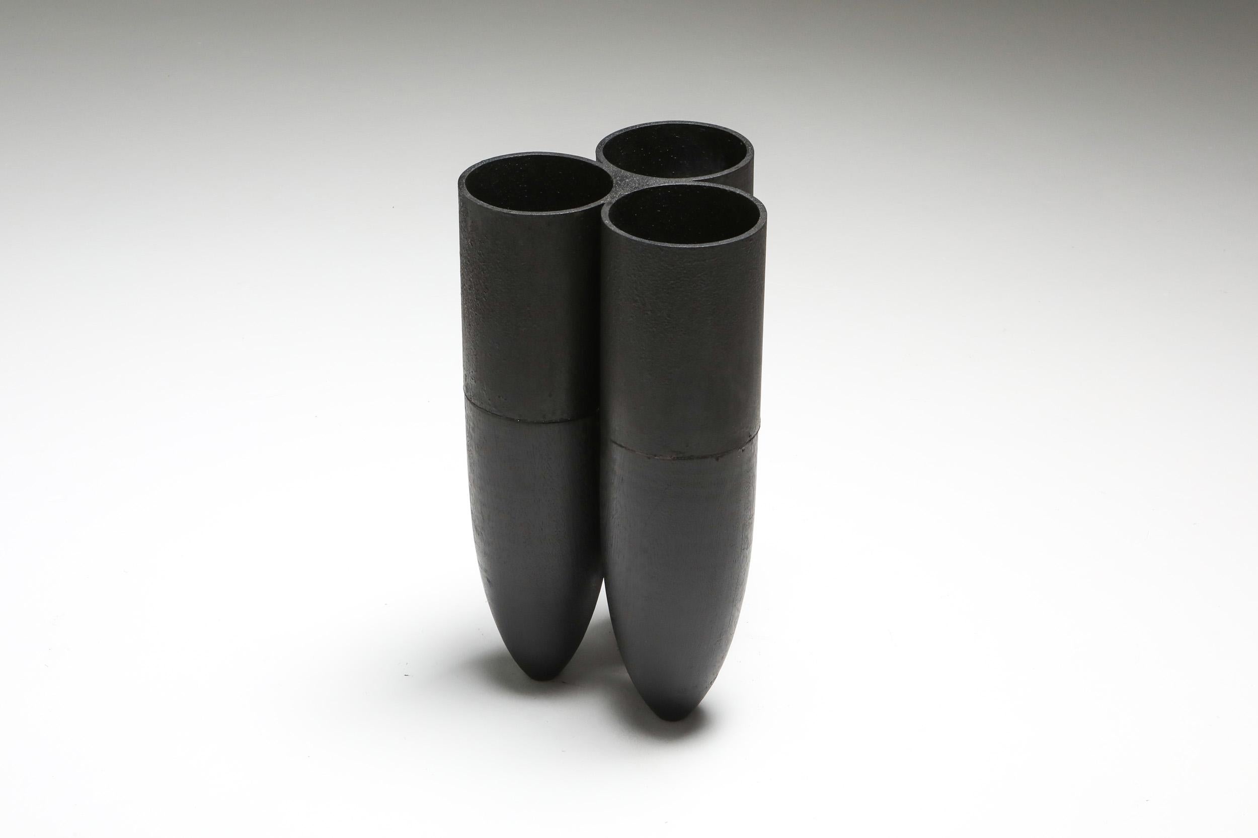 Black Arno Declercq Senufo Vase In New Condition In Antwerp, BE