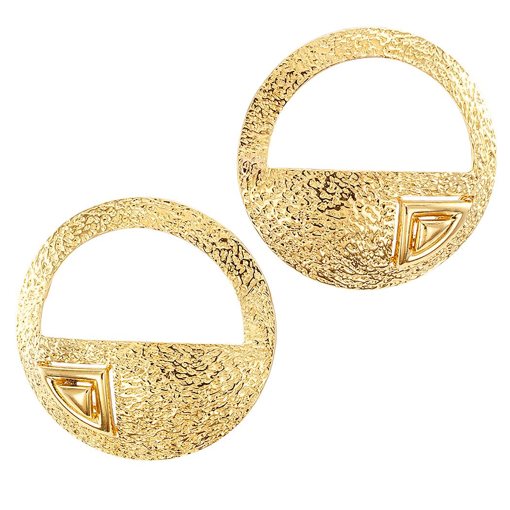 Handcrafted Art Studio Gold Earrings