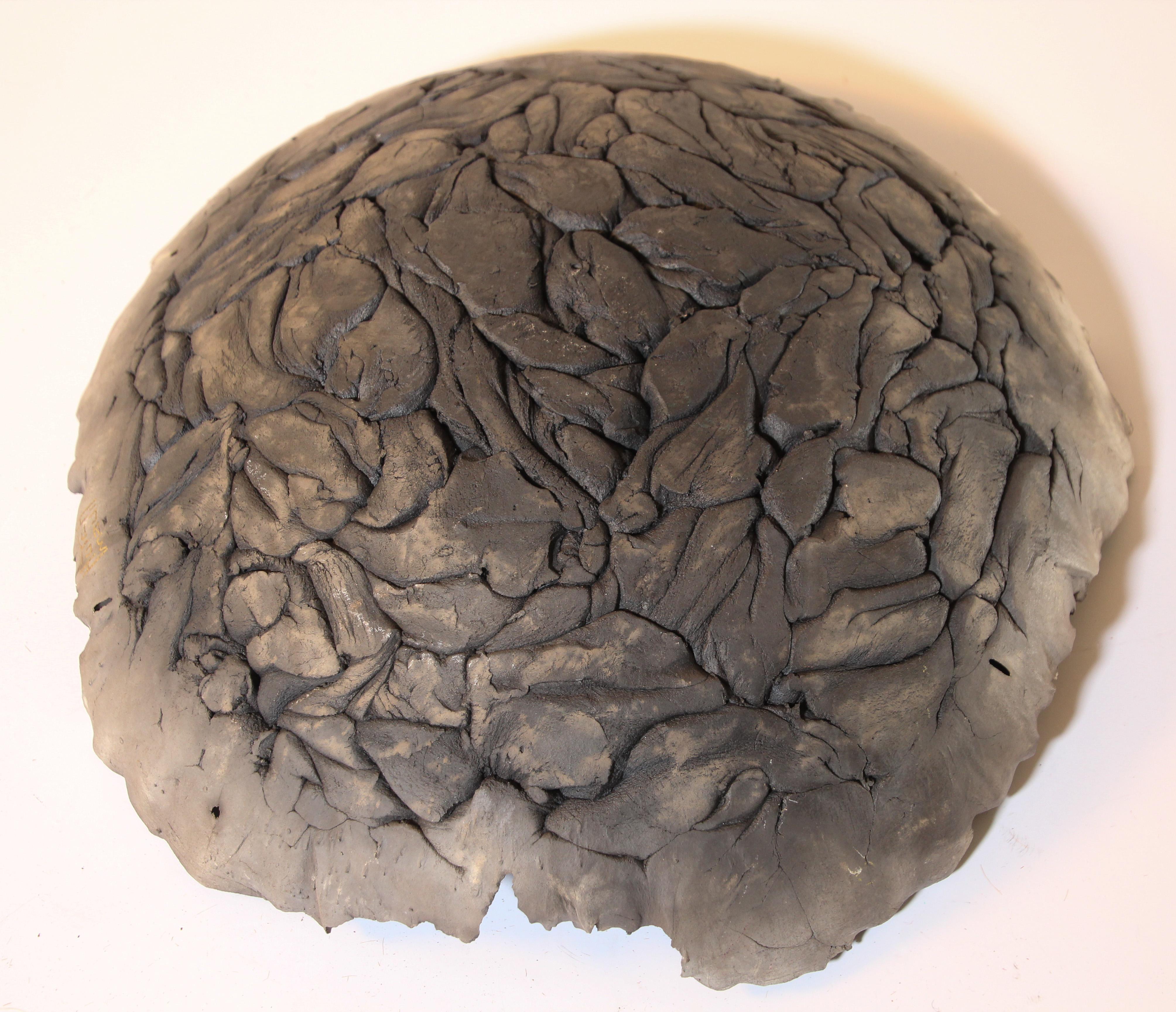 Handcrafted Art Studio Pottery Volcanic Raku Lava Bowl by Hutch Ceramics Maui 6