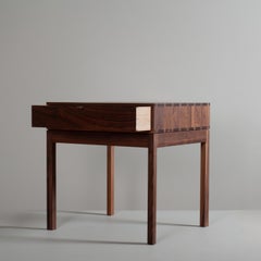 Handcrafted Drawer Side Table, Night Stand Walnut & Oak by SUM Furniture