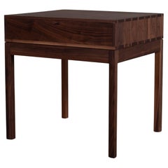 Handcrafted Artisan Drawer Table, Walnut & Oak