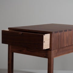 Handcrafted End Table, Walnut & Oak