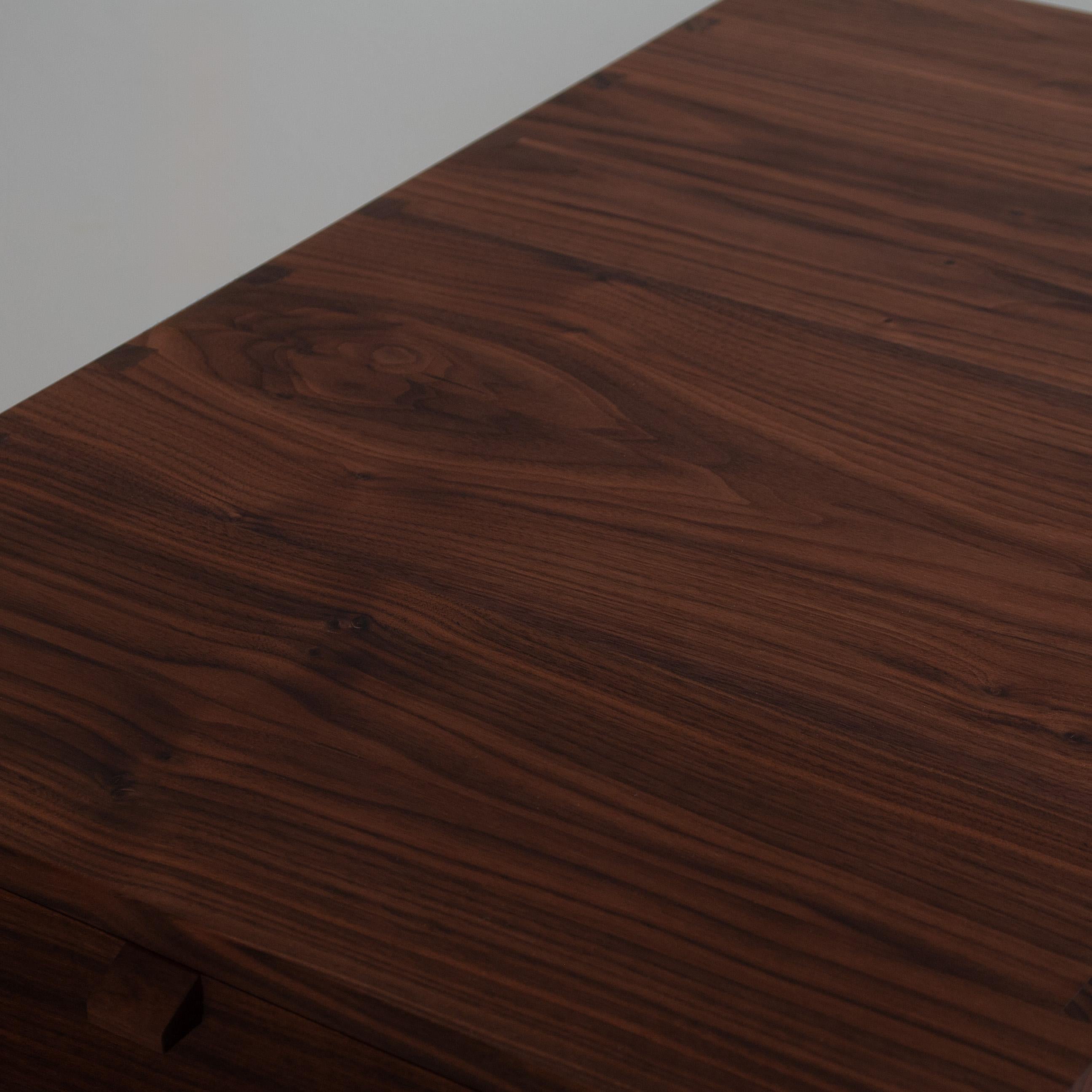 Handcrafted Artisan Nightstand, Walnut & Oak For Sale 9