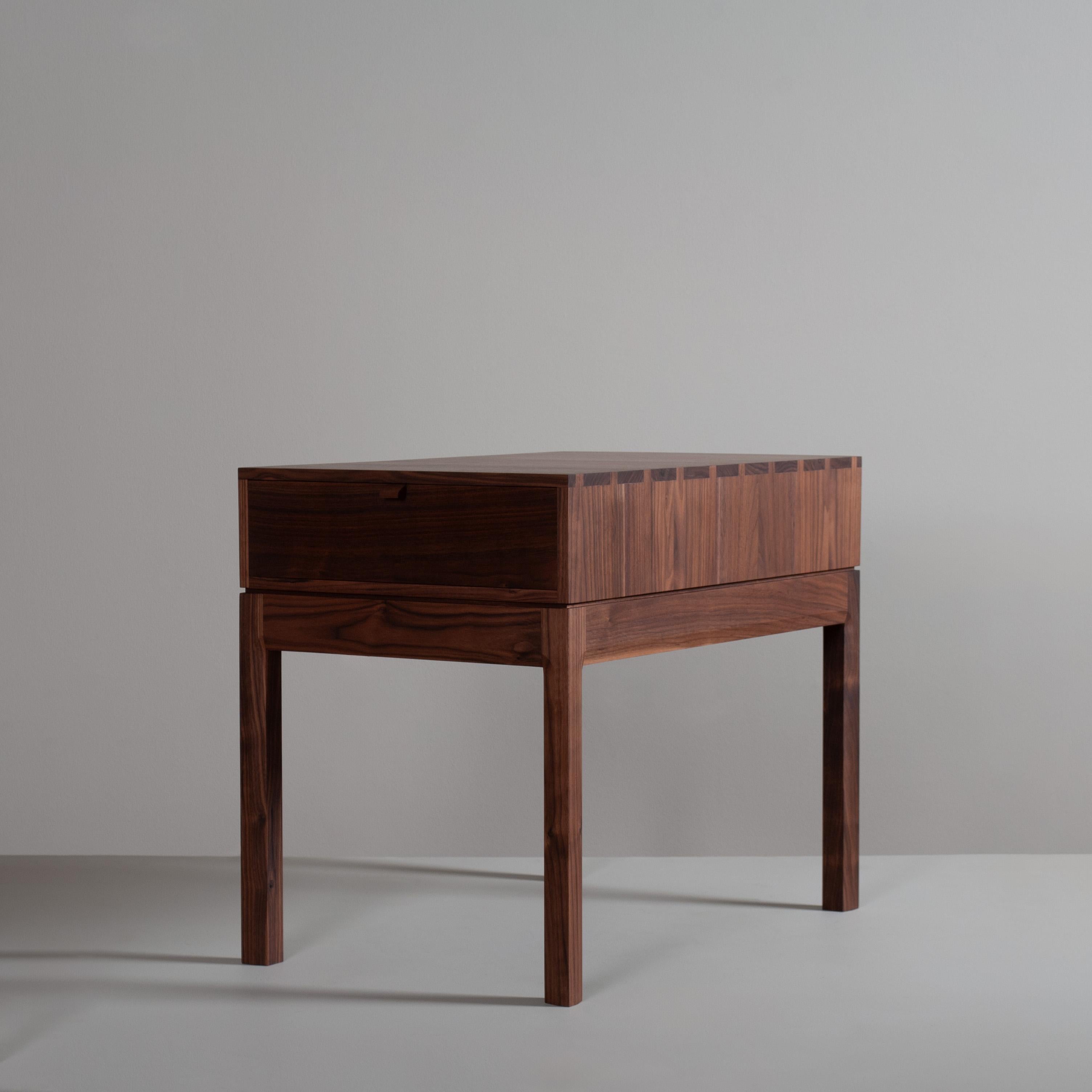 Handcrafted Artisan Nightstand, Walnut & Oak In New Condition For Sale In London, GB