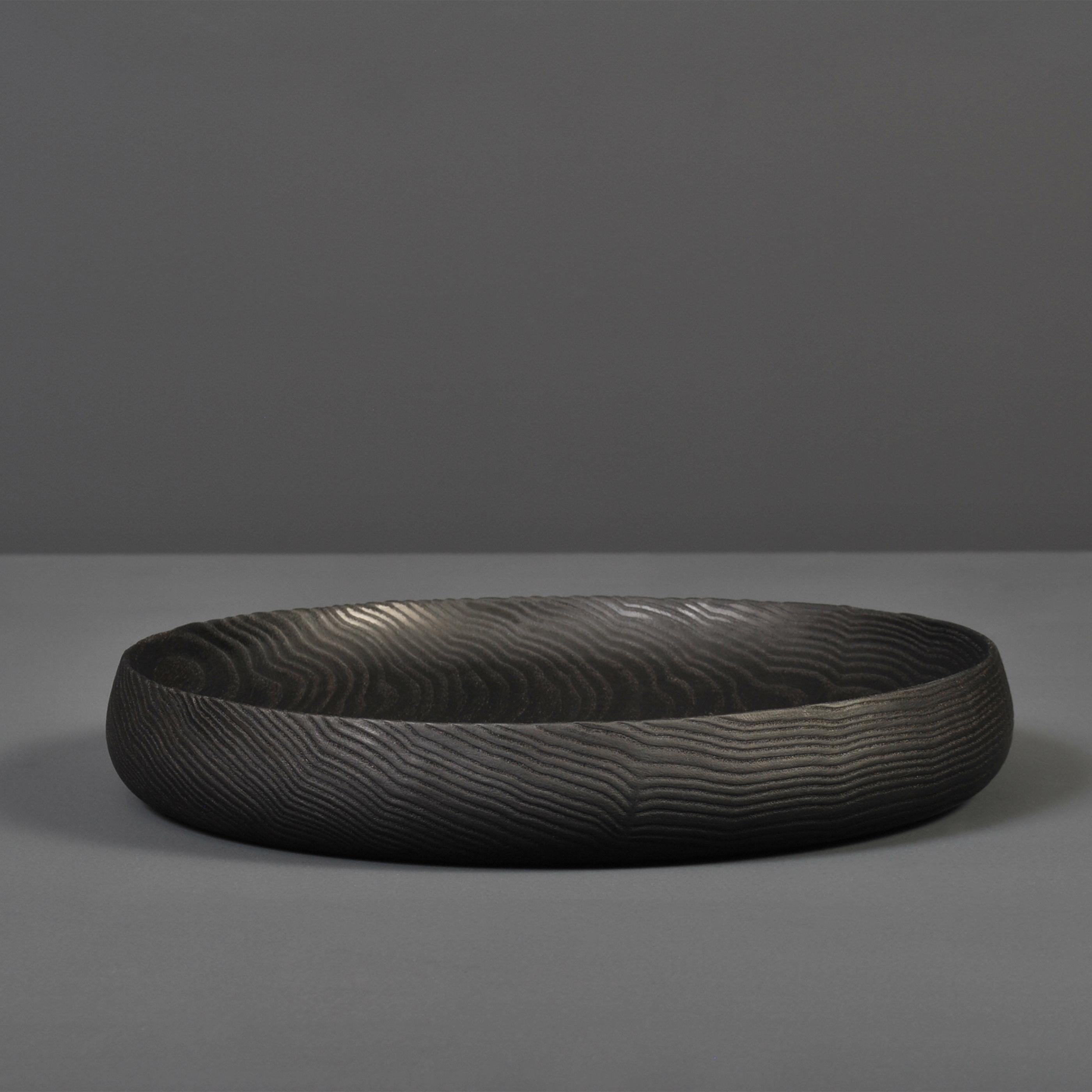Hand-Crafted Handcrafted Ash Yakisugi Platter For Sale