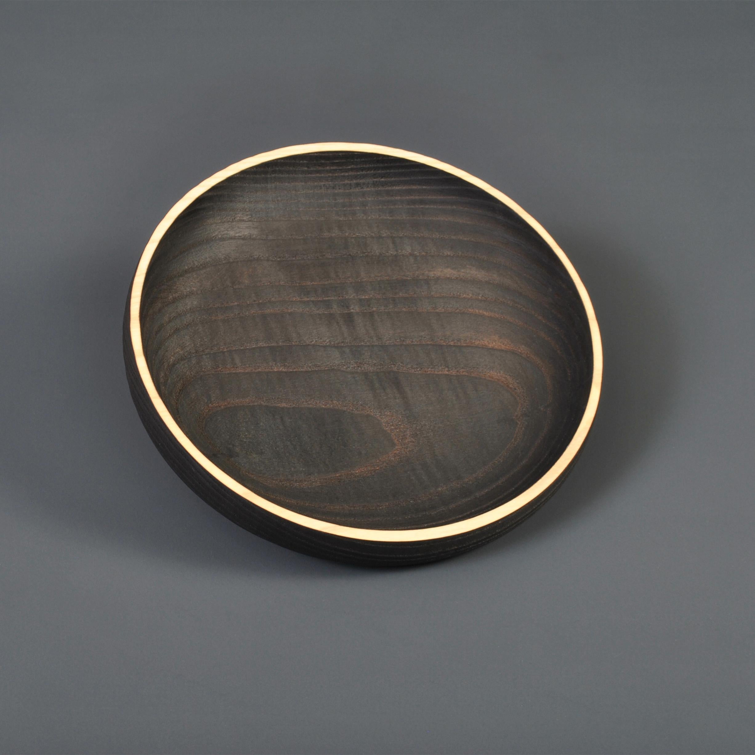 Hand-Crafted Handcrafted Ash Yakisugi Platter For Sale