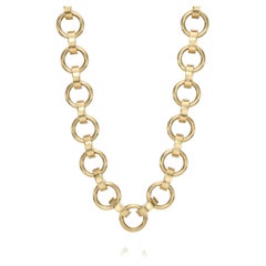 Handcrafted Astrid 18K Gold Link Necklace by Single Stone
