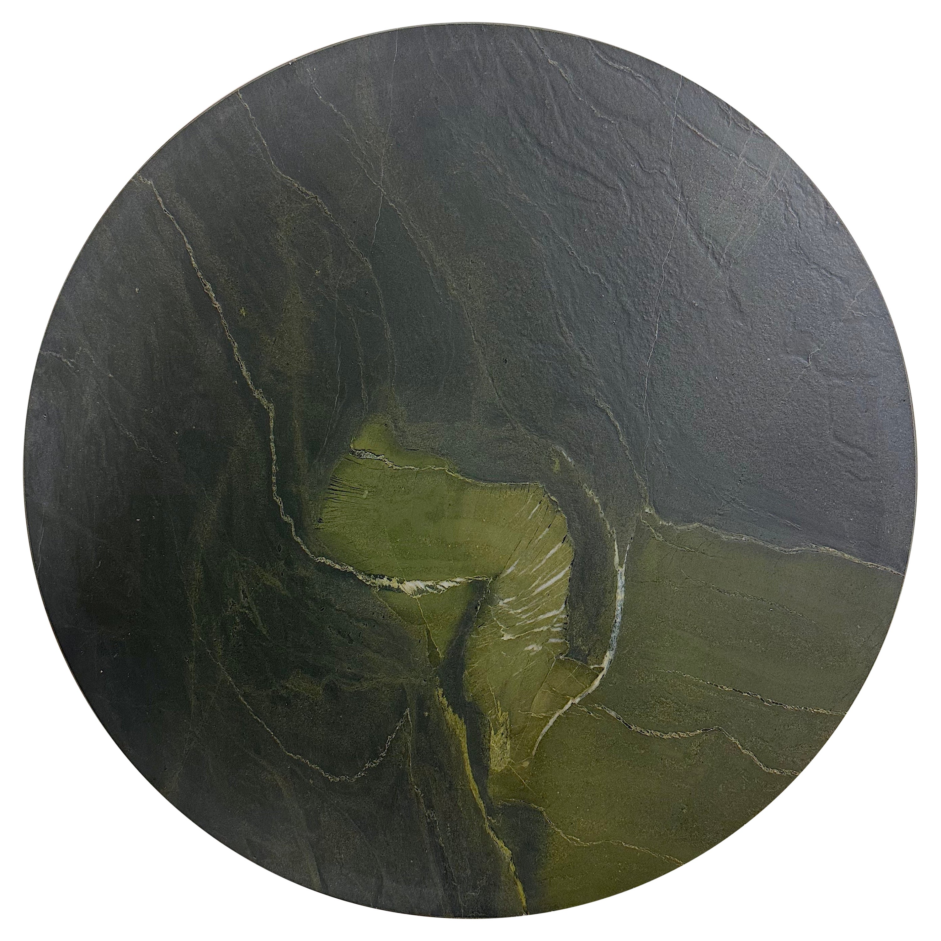 Lazy Susan con piano in quarzite di Mary Ratcliffe Studio, realizzato a mano, misura 24". in vendita
