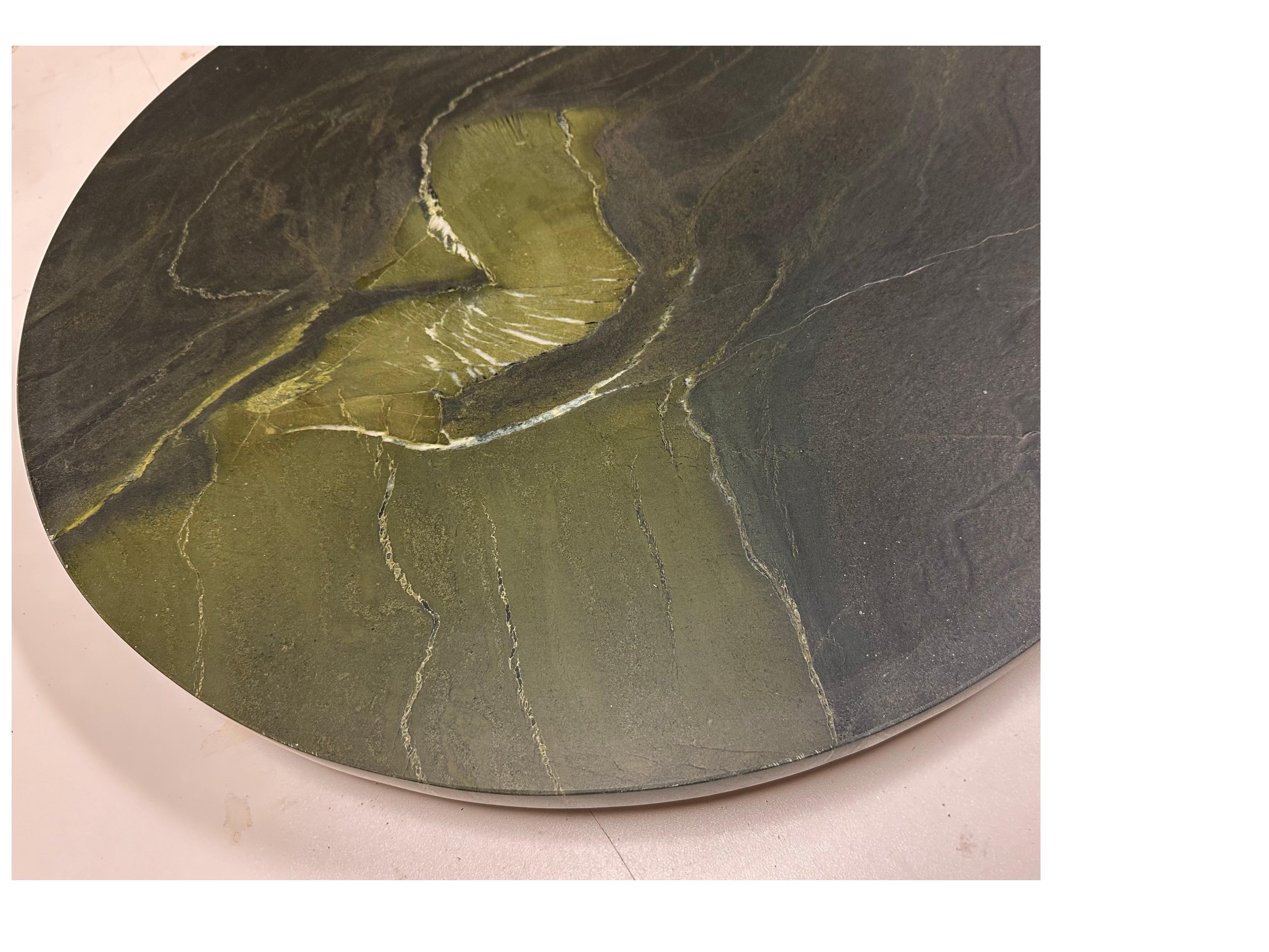 Organic Modern Handcrafted Avocatus Quartzite Top Lazy Susan 26