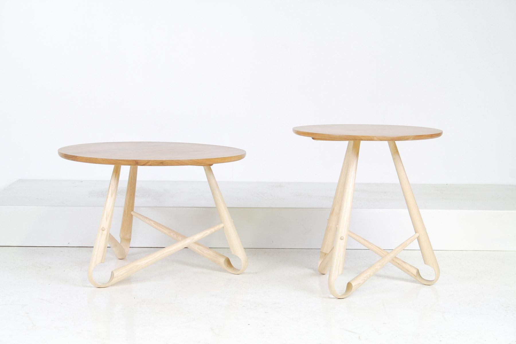 Handcrafted Bentwood Side Table ‘Sŵs’ Collection – By Welsh Artist Dylan Glyn For Sale 3