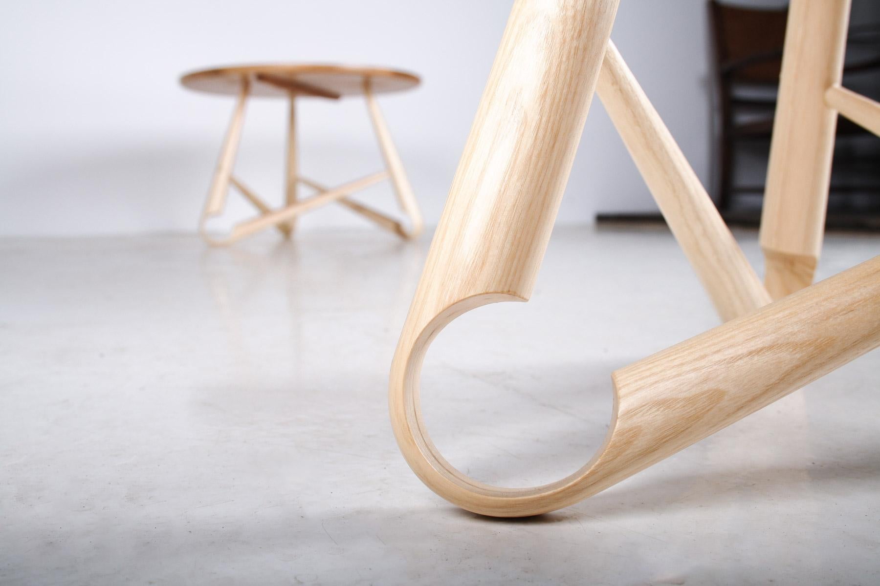 Handcrafted Bentwood Side Table ‘Sŵs’ Collection – By Welsh Artist Dylan Glyn For Sale 4