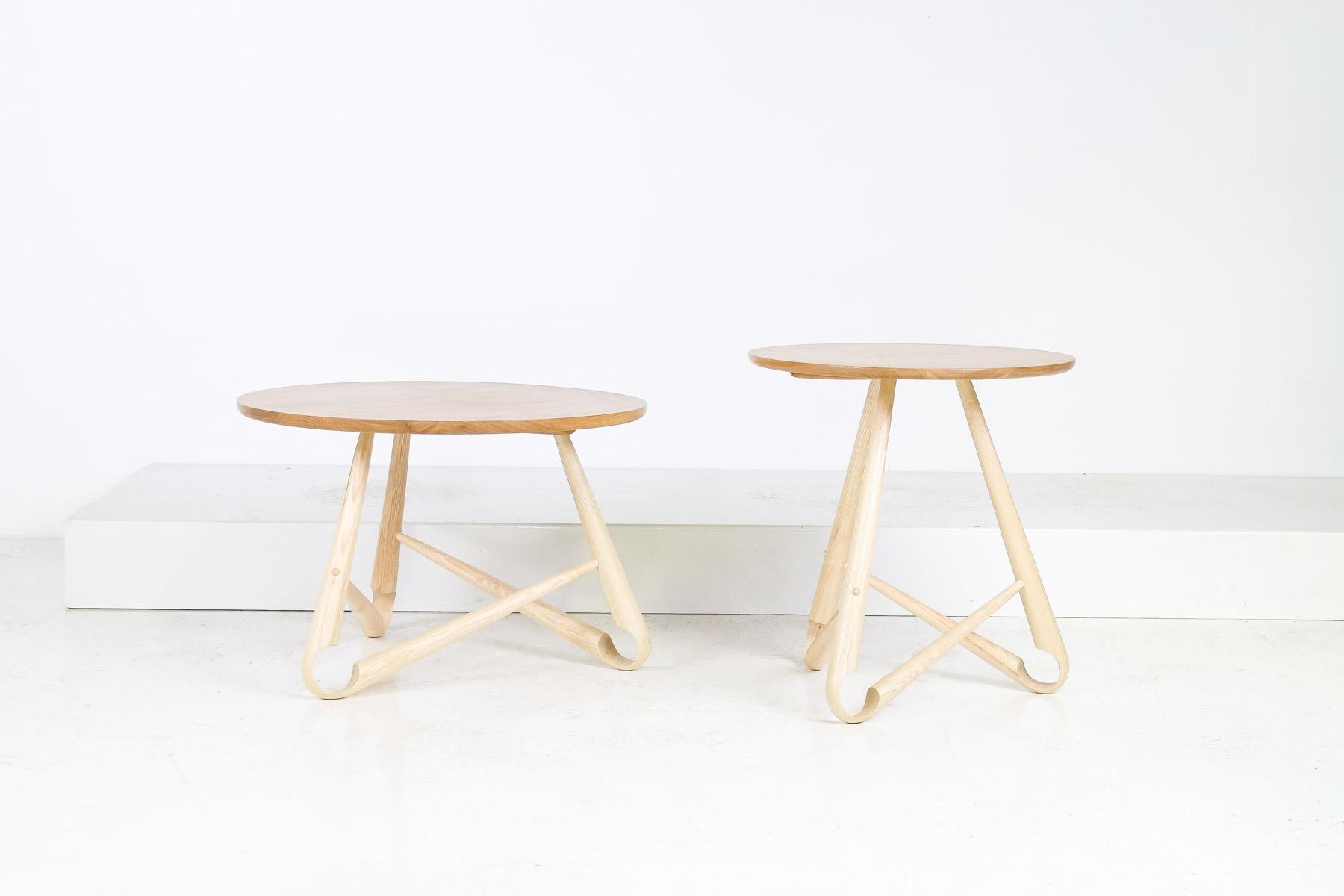 Handcrafted Bentwood Side Table ‘Sŵs’ Collection – By Welsh Artist Dylan Glyn In New Condition For Sale In Llanbrynmair, GB