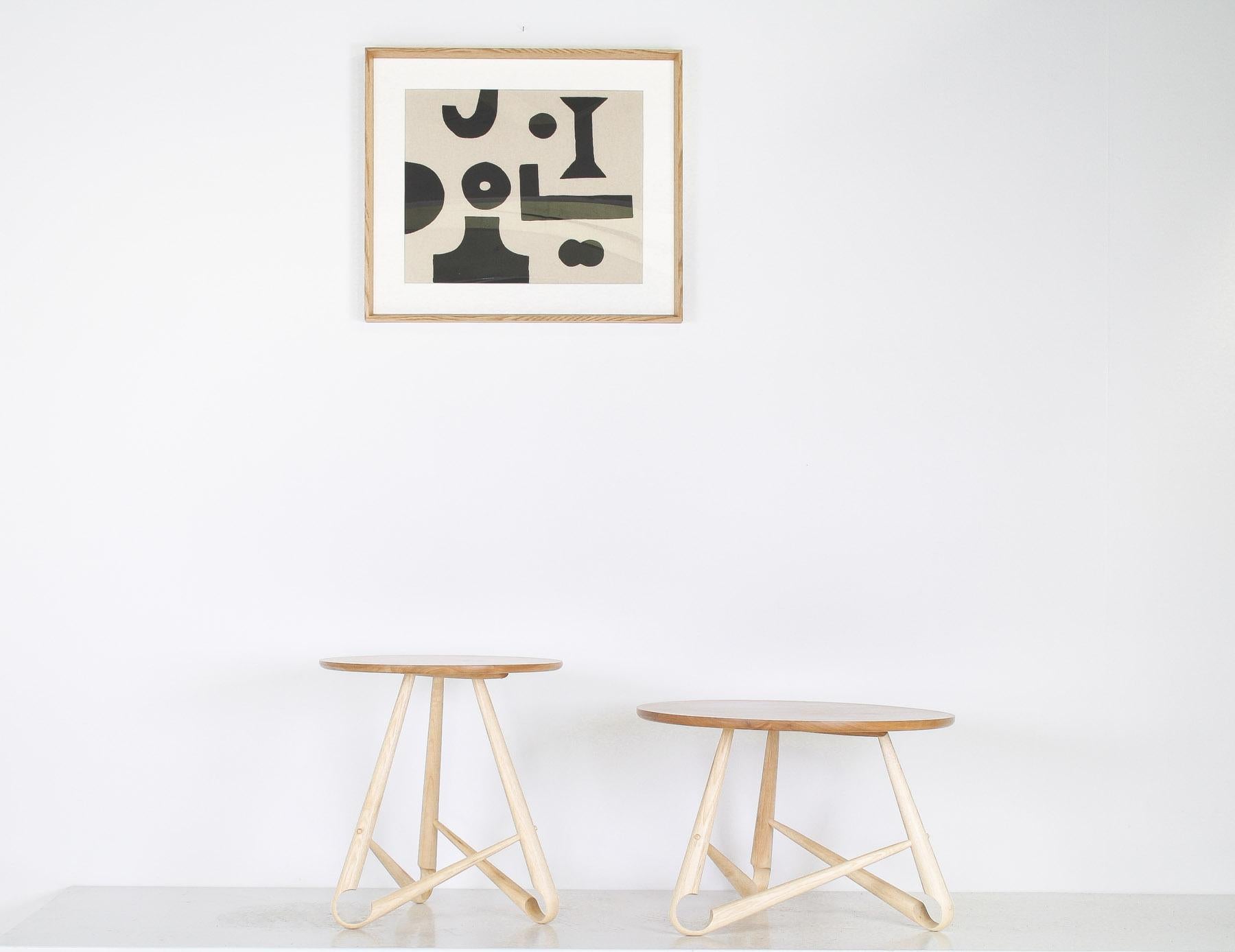 Handcrafted Bentwood Side Table ‘Sŵs’ Collection – By Welsh Artist Dylan Glyn For Sale 1
