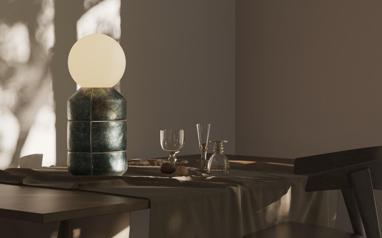 Lampe noire fabriquée à la mainPoterie céramique de table Éclairage artisanal en vente 6