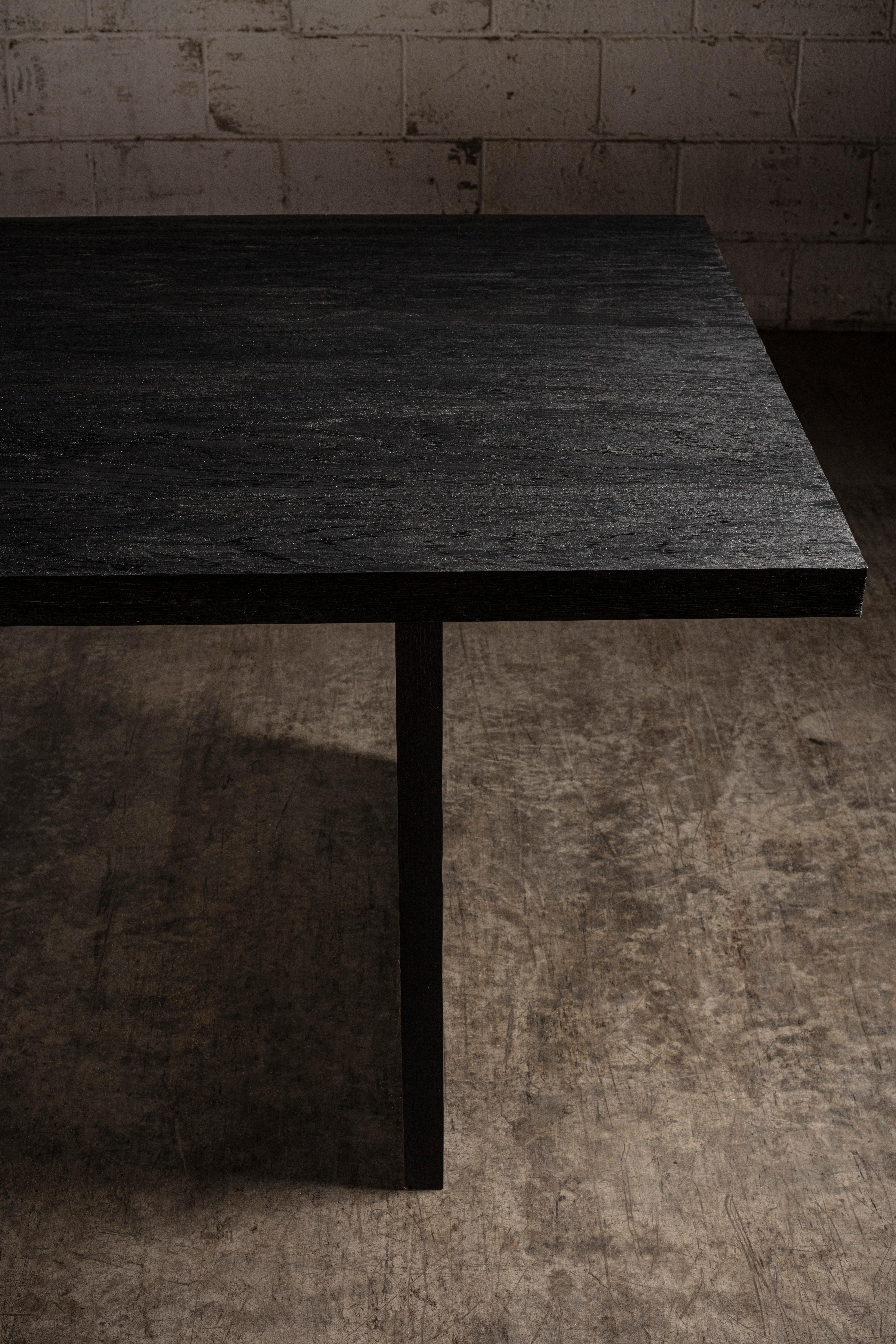 black rectangular table