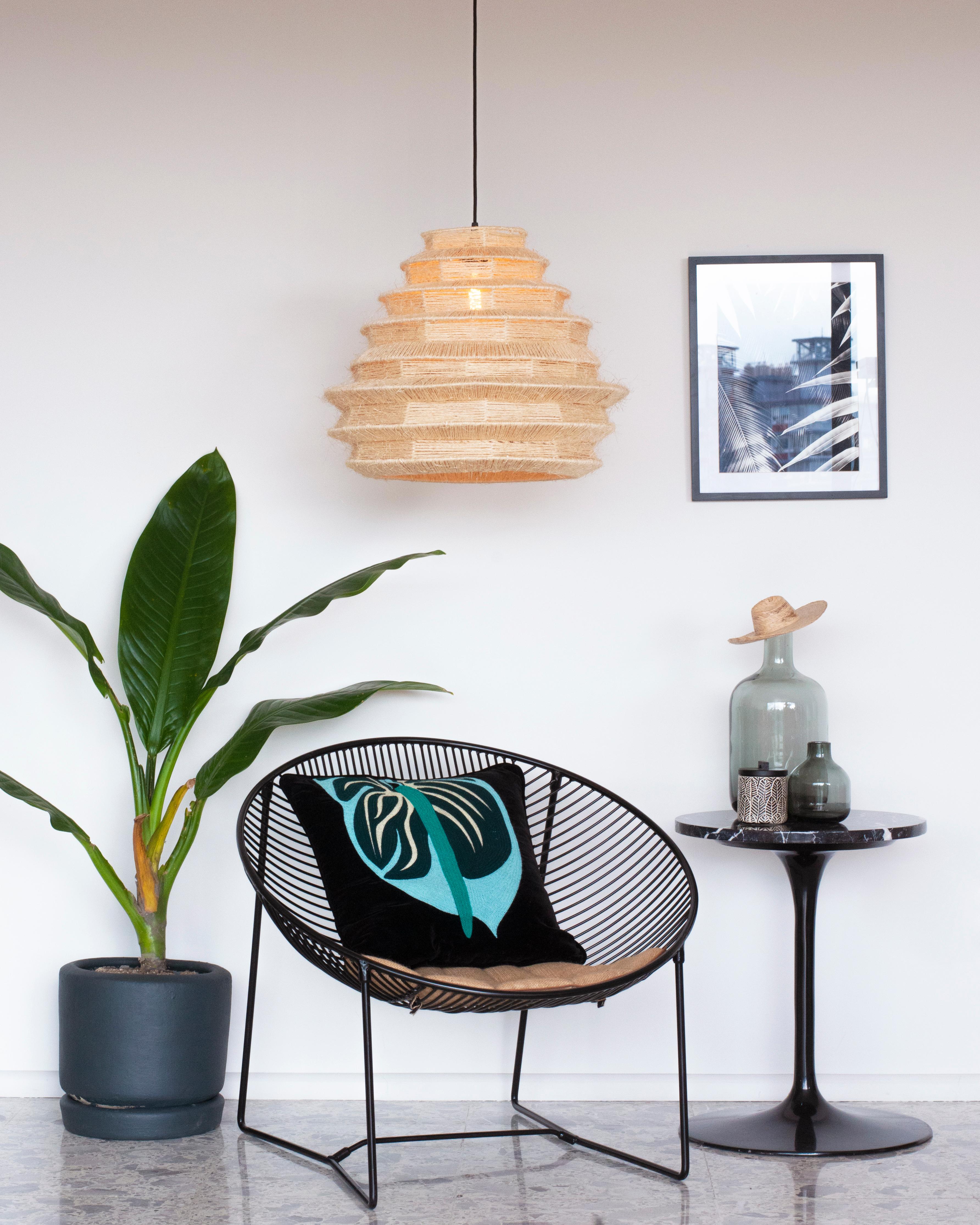 Handcrafted Black Outdoor Cali Wire Lounge Chair, pulverbeschichteter Stahl (Poliert) im Angebot