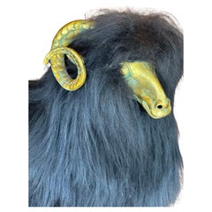 Handcrafted Black Sheep Sculpture in the style of Lalanne