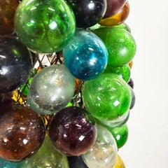 Handgefertigte Pendelleuchte aus mundgeblasenem Glas „Weintraube“